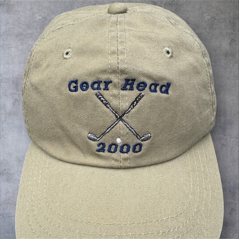 Gear Head 2000 Baseball Hat OSFA Khaki Golf Embroidery Outdoor Cap